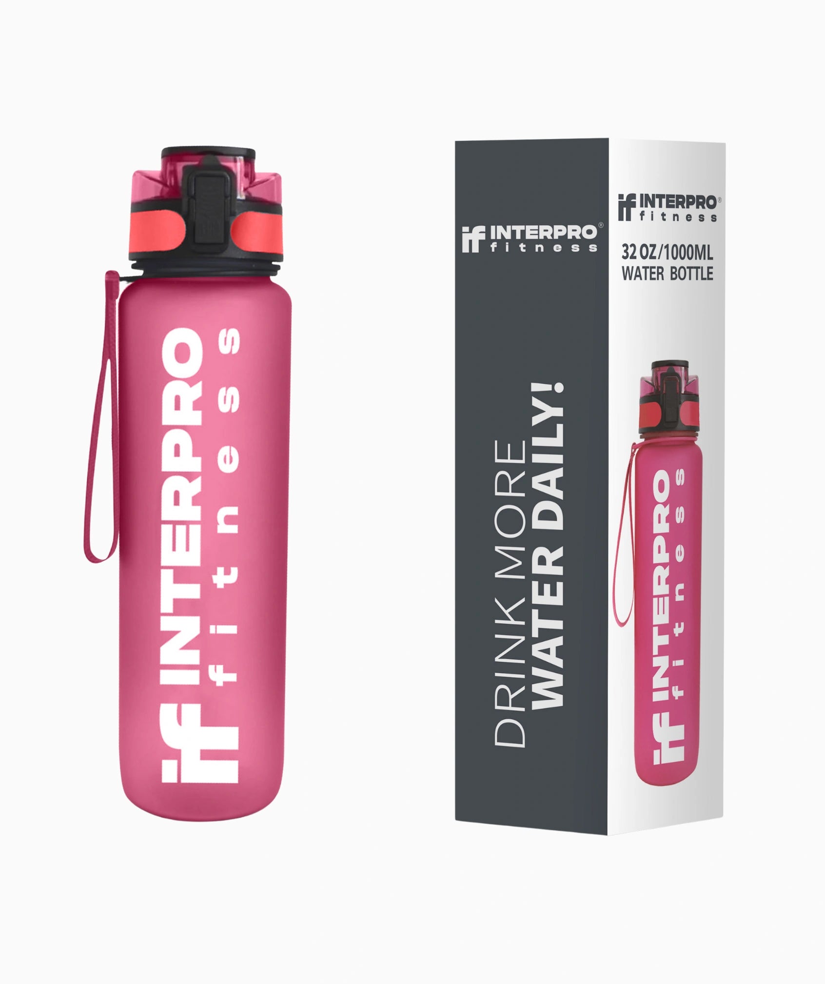 1 Litre Gym Bottle - Pink