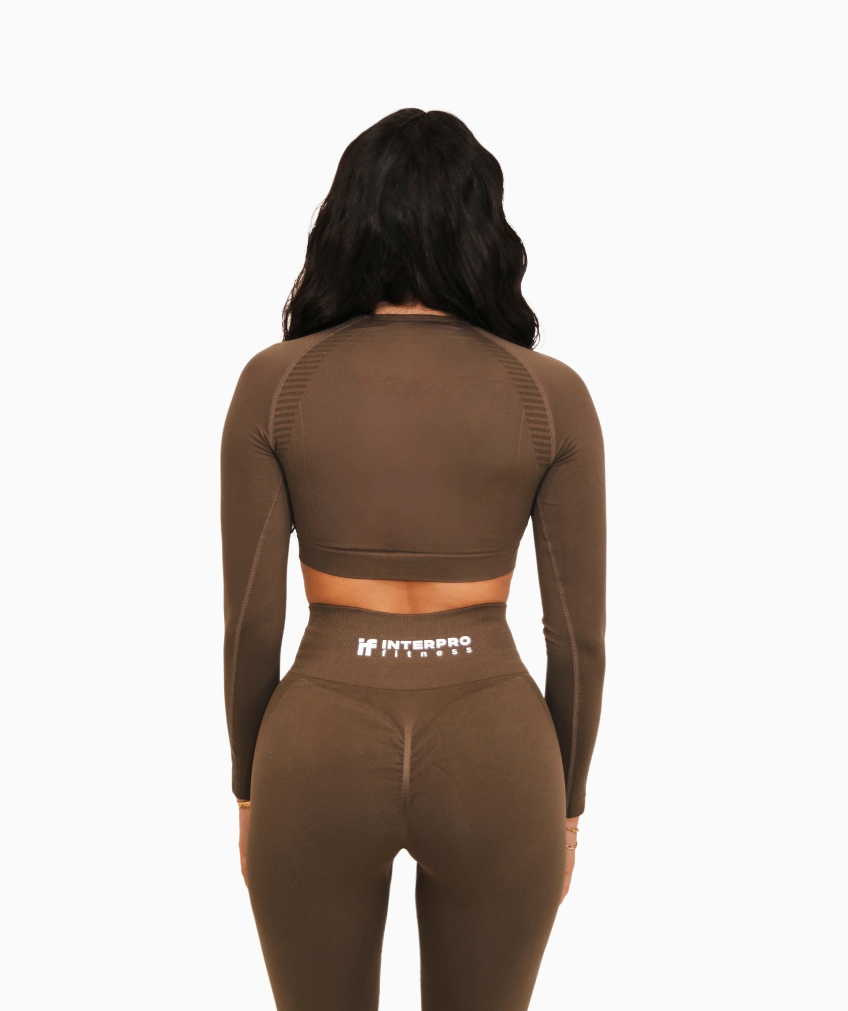 Figurformende Leggings für Damen – Braun – Active