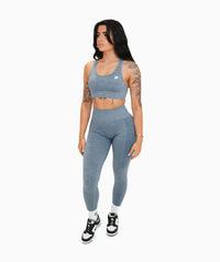 Figurformende Leggings für Damen – Blau – Active