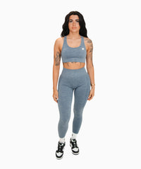 Figurformende Leggings für Damen – Blau – Active