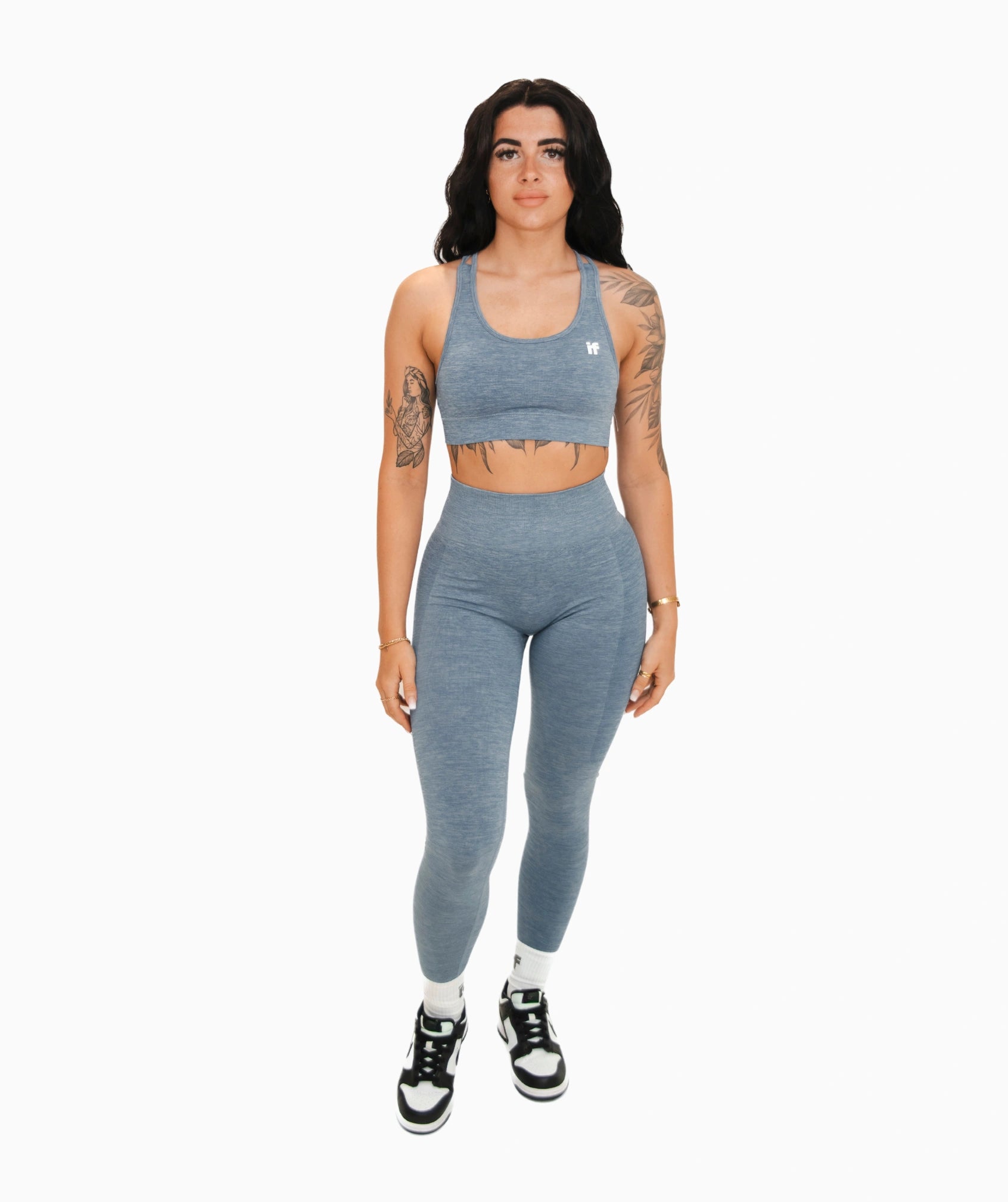 Figurformende Leggings für Damen – Blau – Active