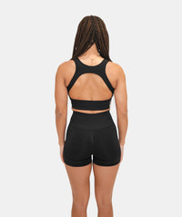 Nahtlose Shorts für Damen - Schwarz