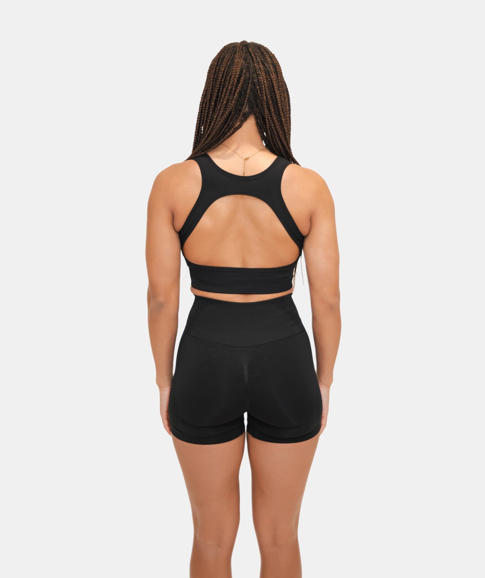 Nahtlose Shorts für Damen - Schwarz
