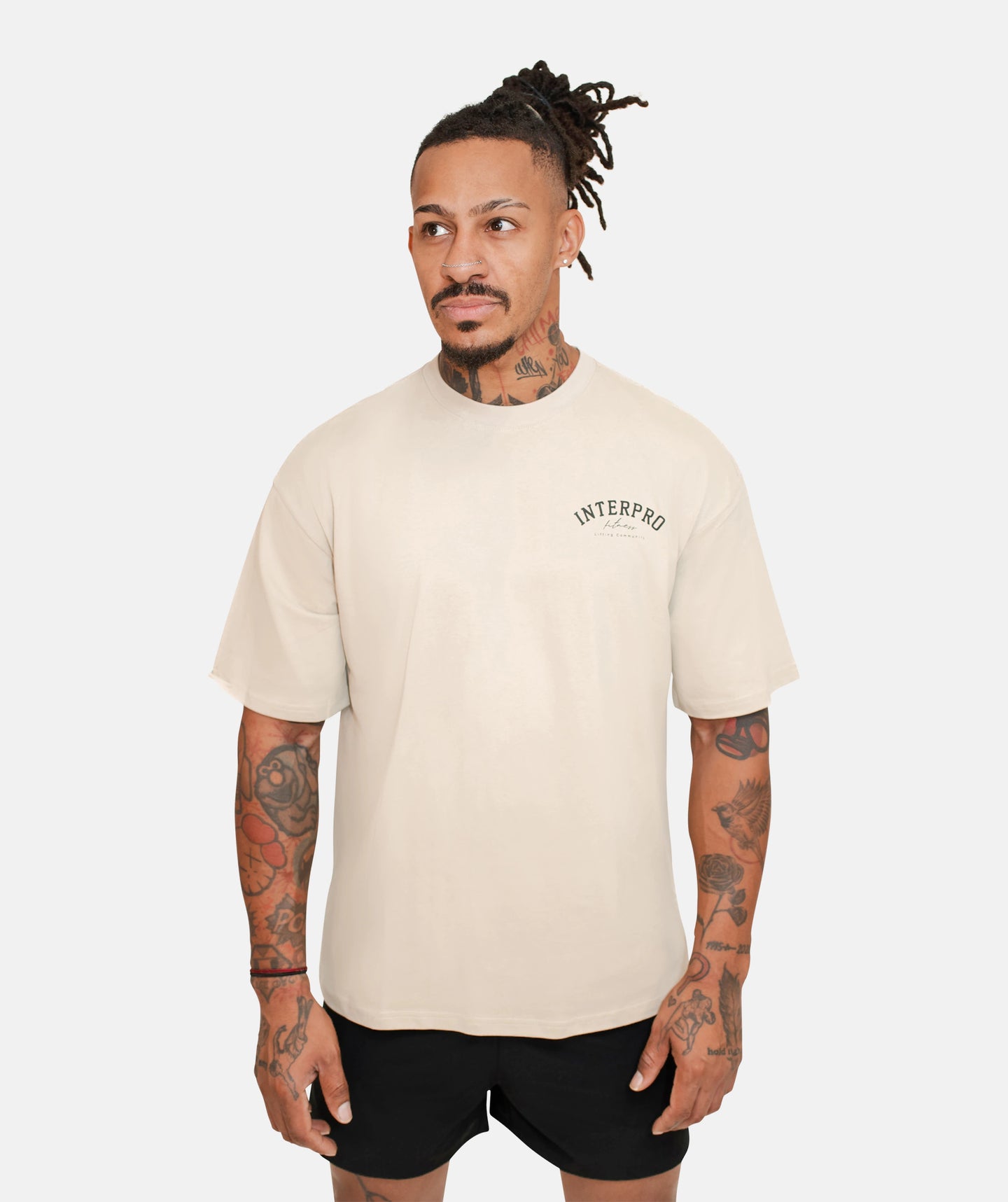 Oversize-T-Shirt für Herren - Beige
