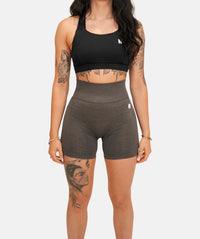Nahtlose Shorts für Damen - Hellbraun