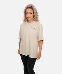 Oversize-T-Shirt für Damen - Beige