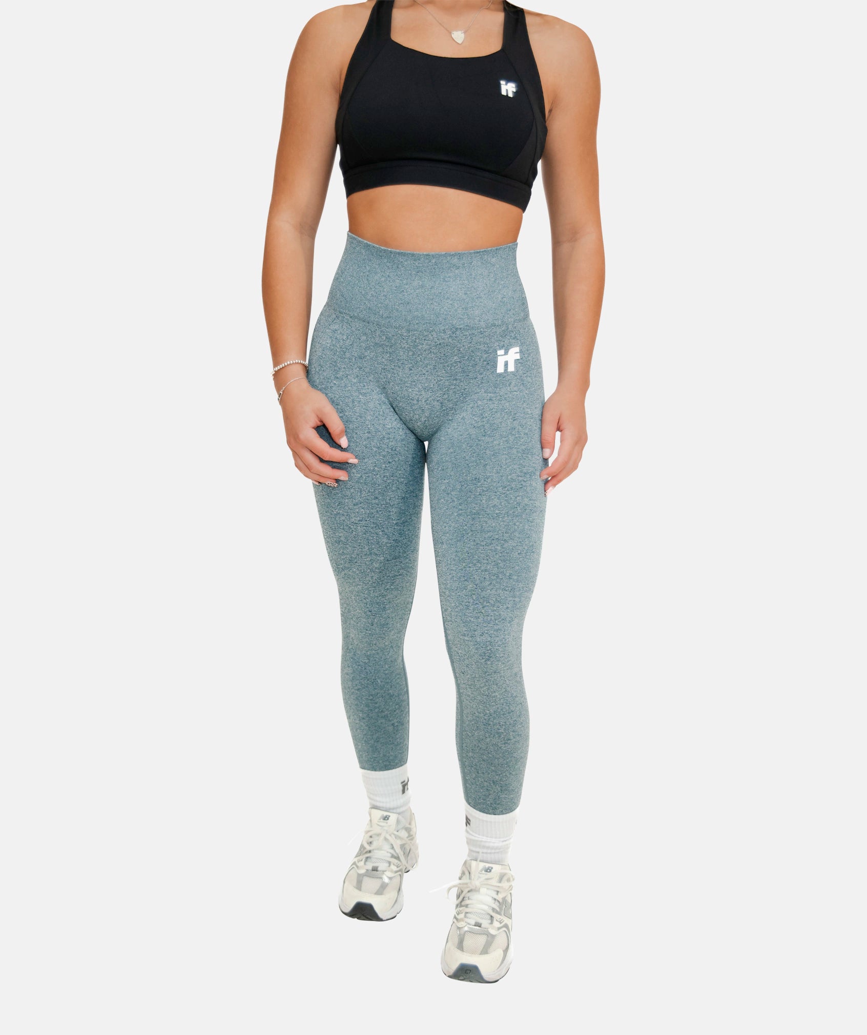 Figurformende Leggings für Damen - Blau