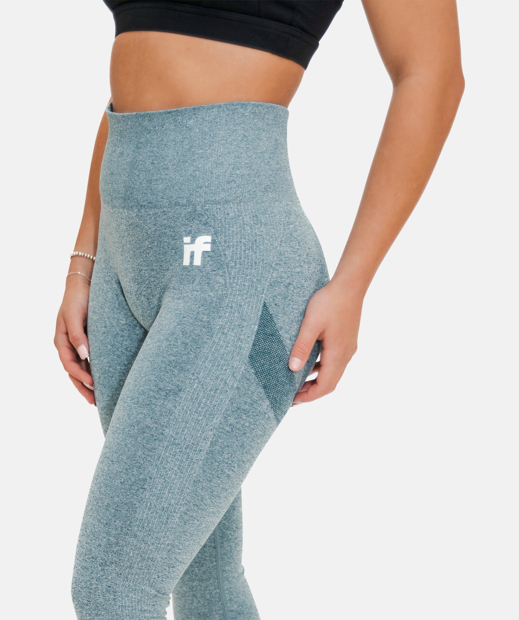 Figurformende Leggings für Damen - Blau