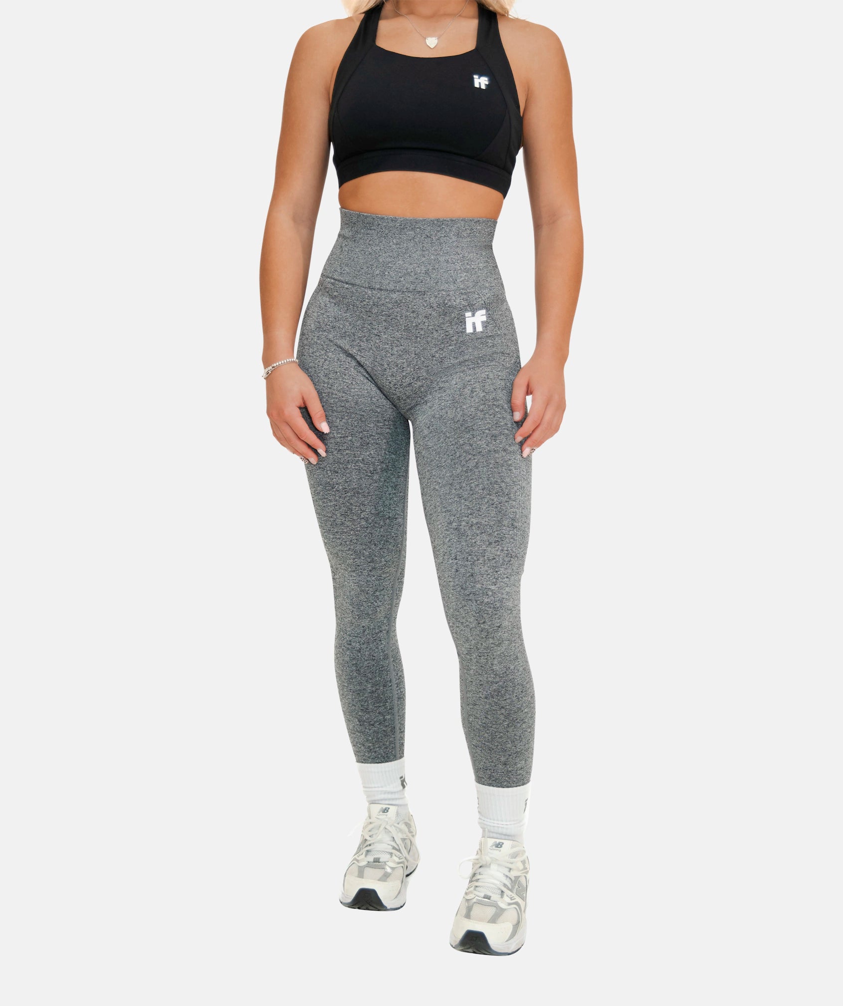 Figurformende Leggings für Damen - Grau