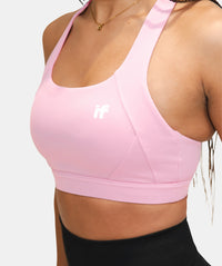 Damen Cross Back Sport-BH – Rosa
