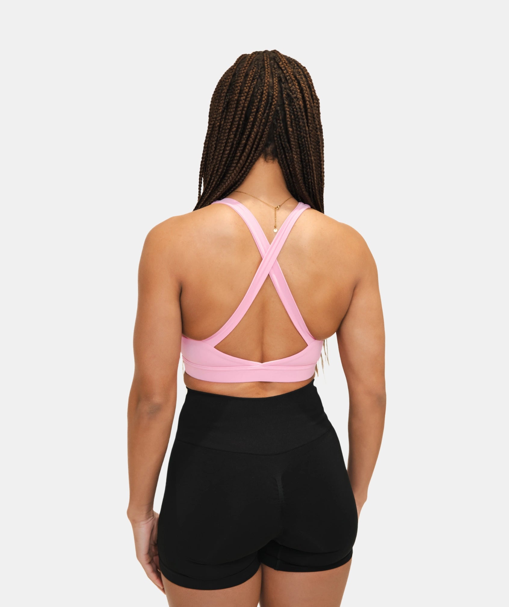 Damen Cross Back Sport-BH – Rosa