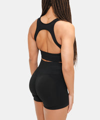 Nahtlose Shorts für Damen - Schwarz