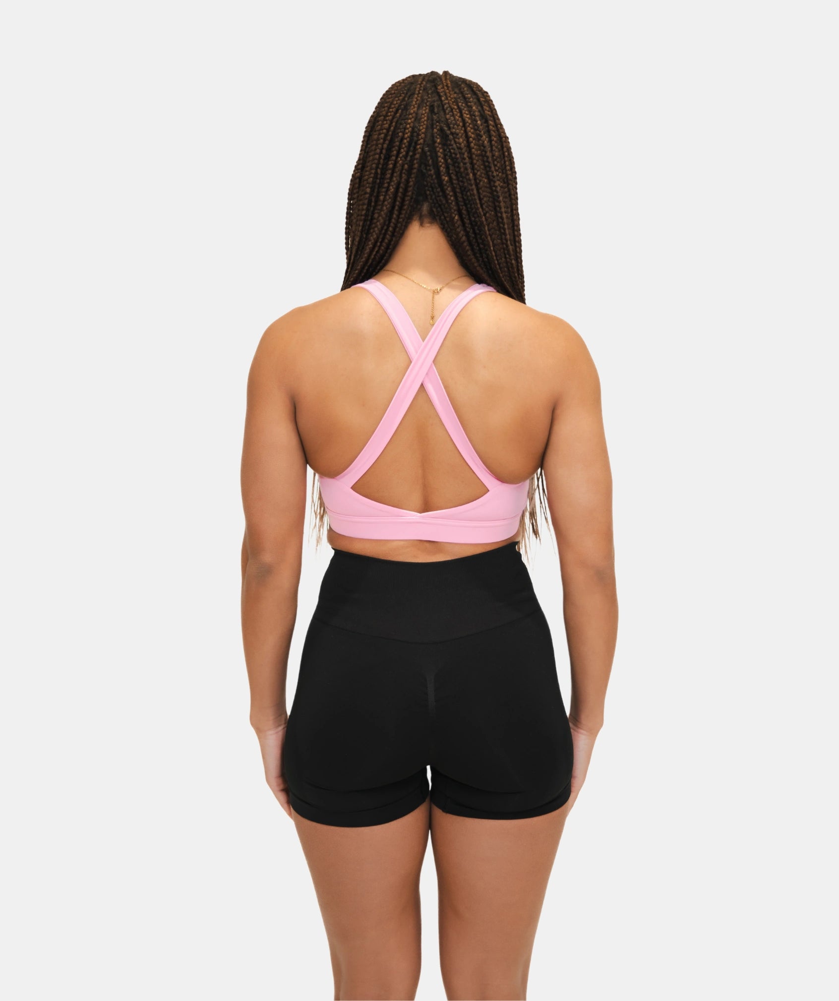 Damen Cross Back Sport-BH – Rosa
