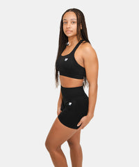 Nahtlose Shorts für Damen - Schwarz