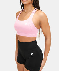 Damen Cross Back Sport-BH – Rosa