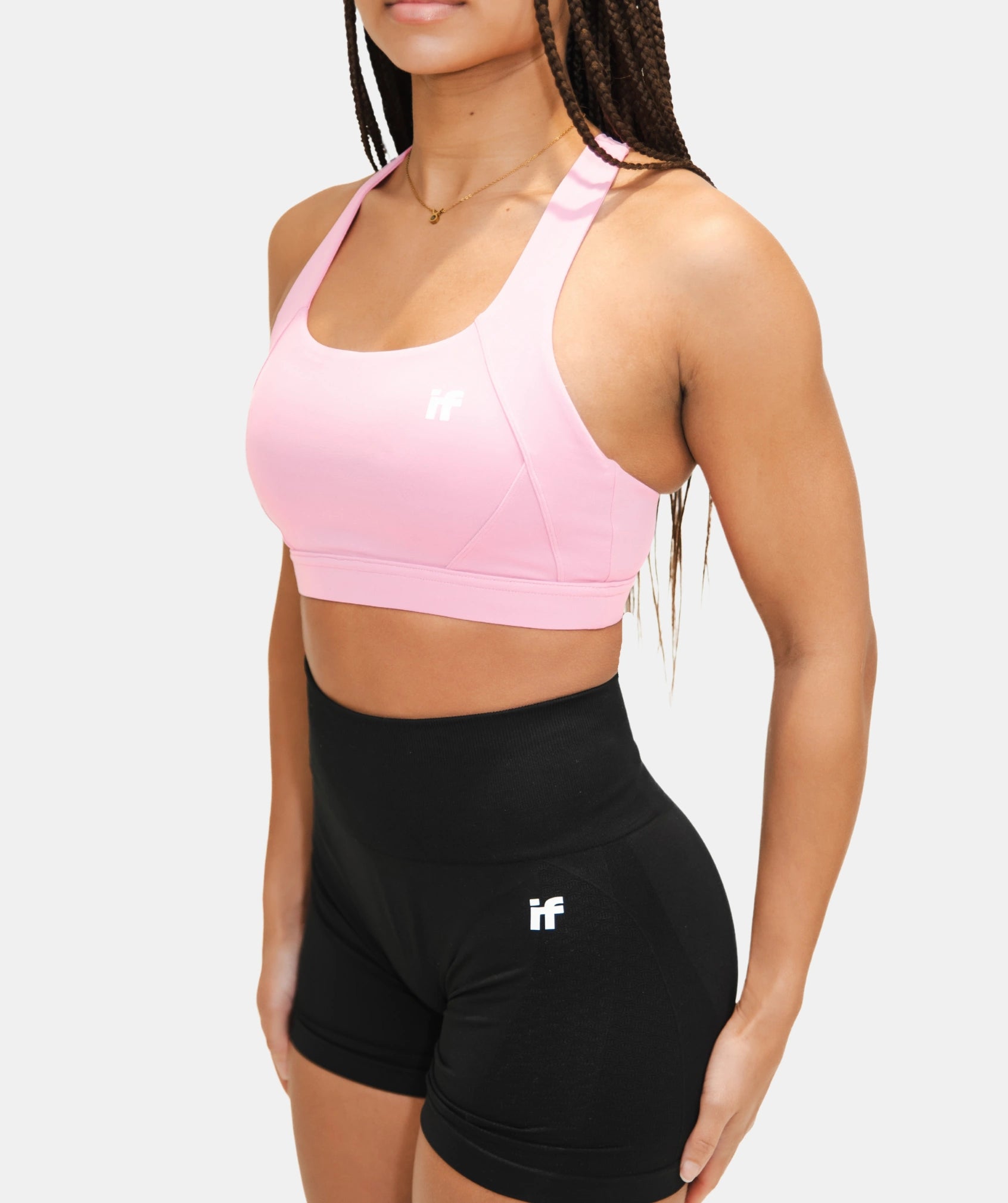 Damen Cross Back Sport-BH – Rosa