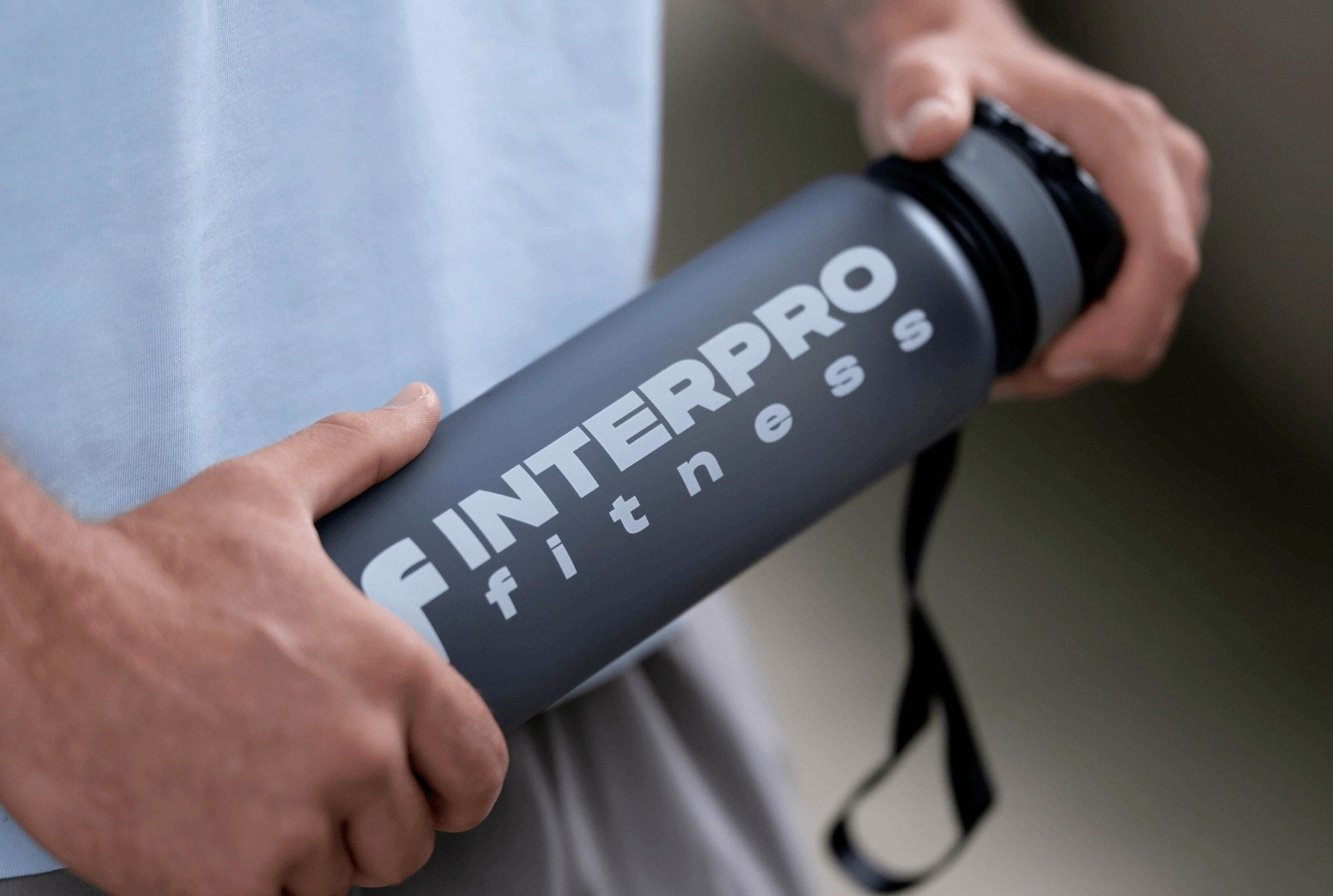grey interpro fitness gym bottle 