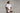 Man wearing white oversized gym t shirt 