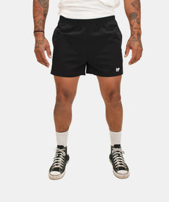 Black athletic gym shorts