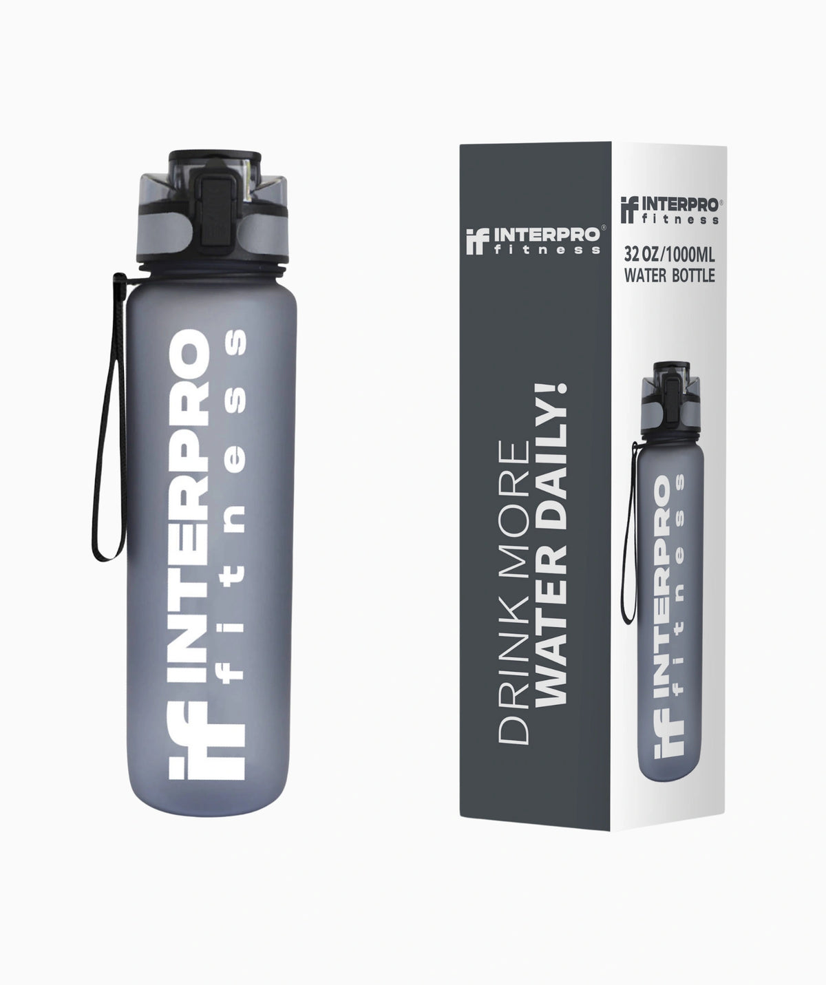 1 LITRE GYM BOTTLE - GREY