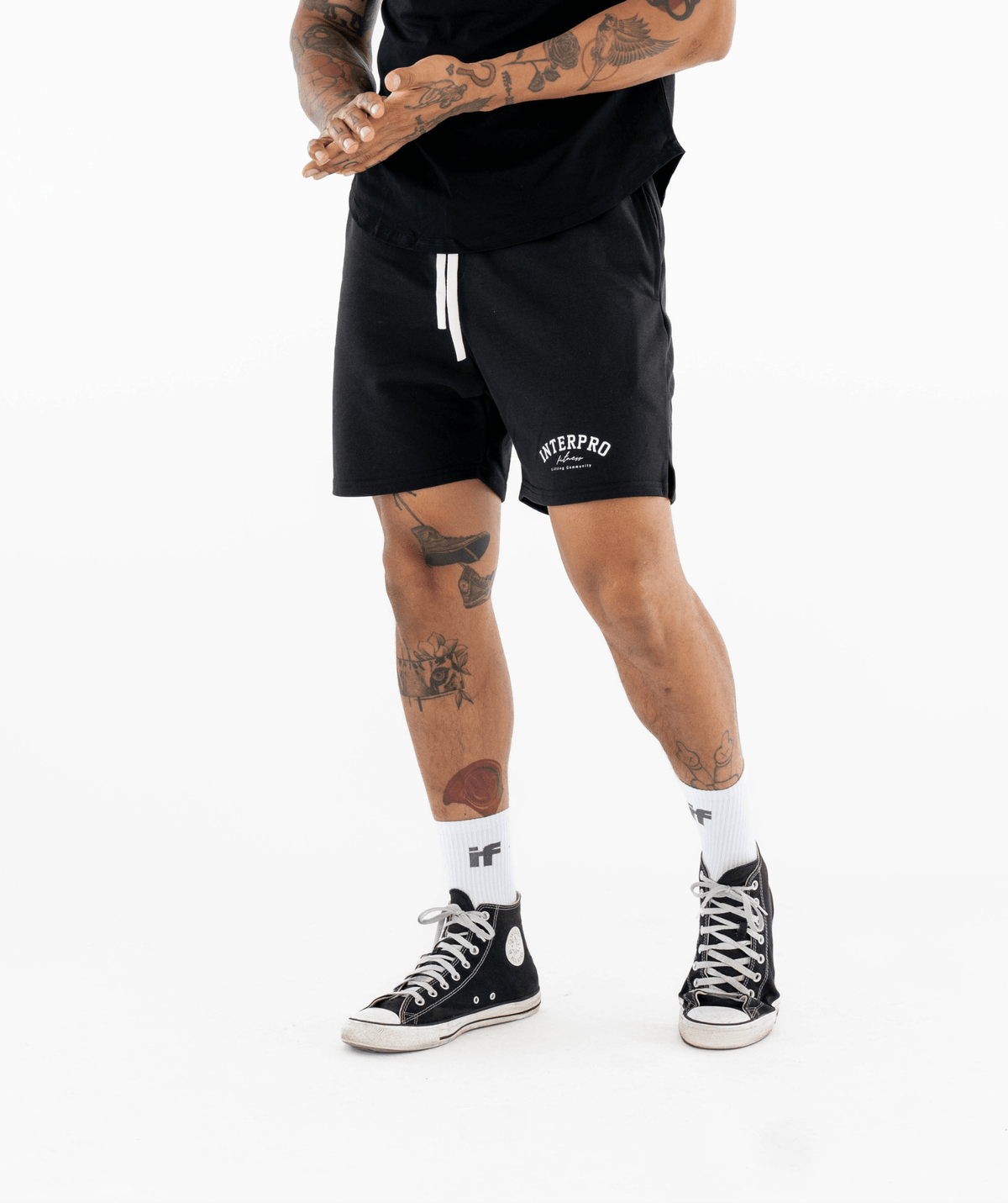 black shorts 