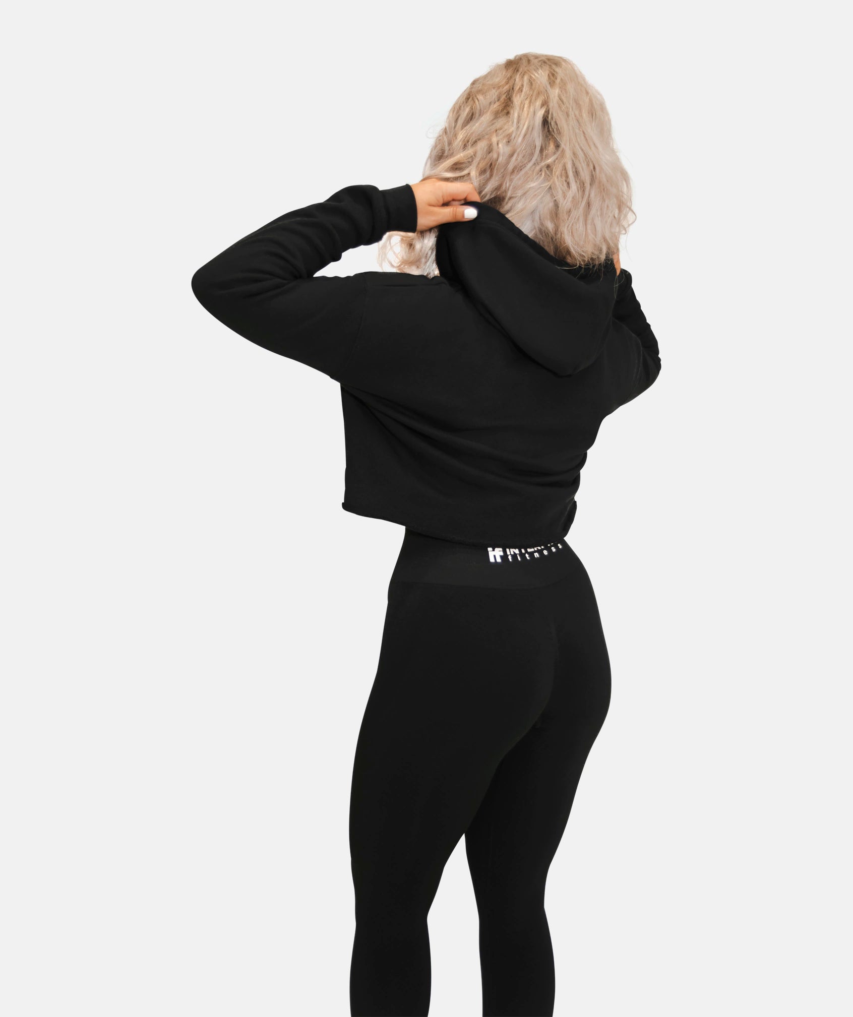 Women's Cropped Hoodie - Black