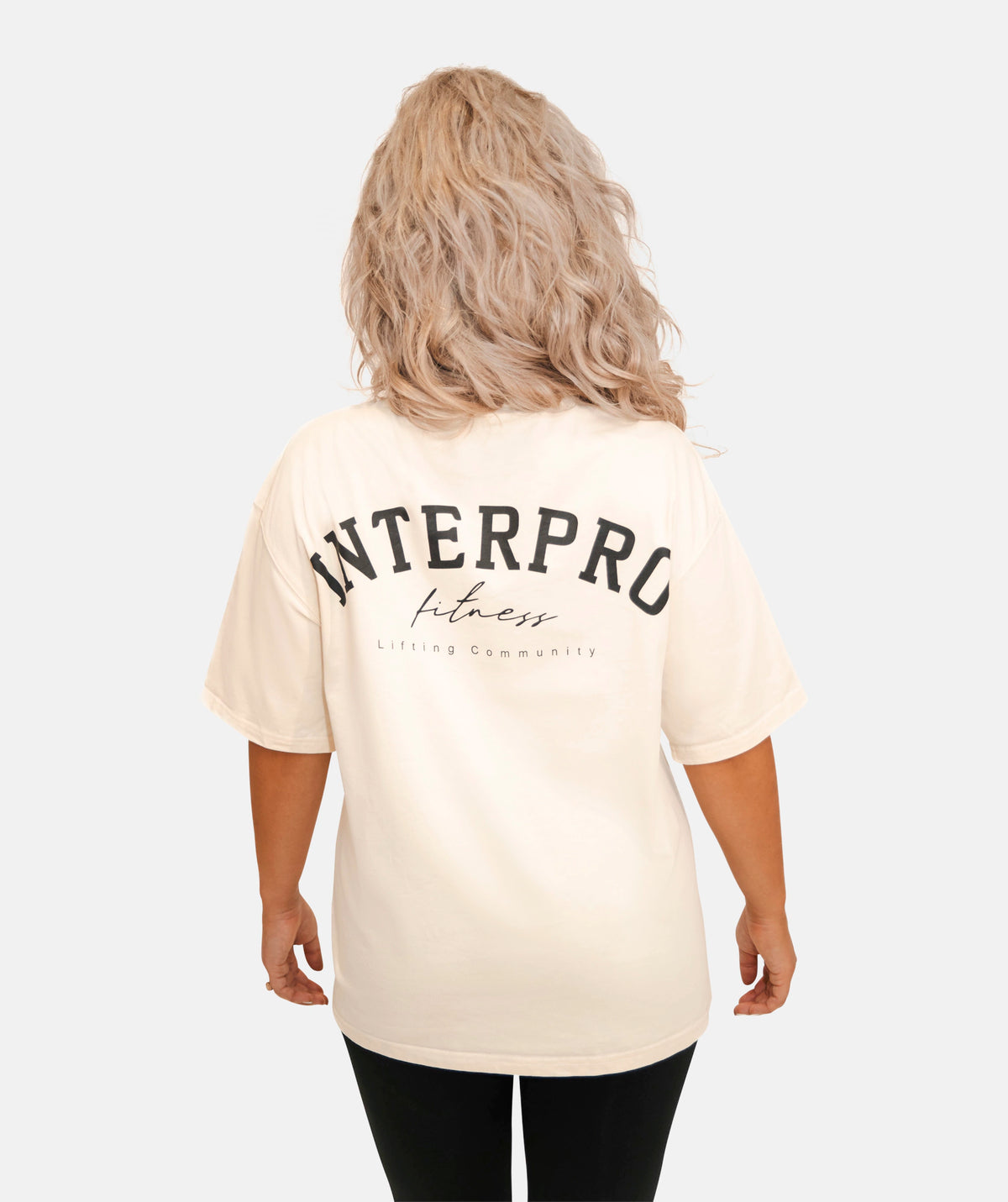 white oversized T-shirt with a large