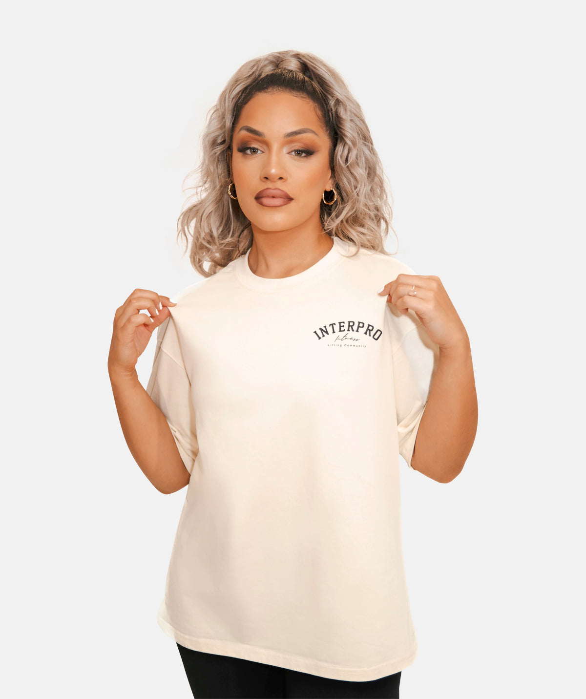 white oversized T-shirt
