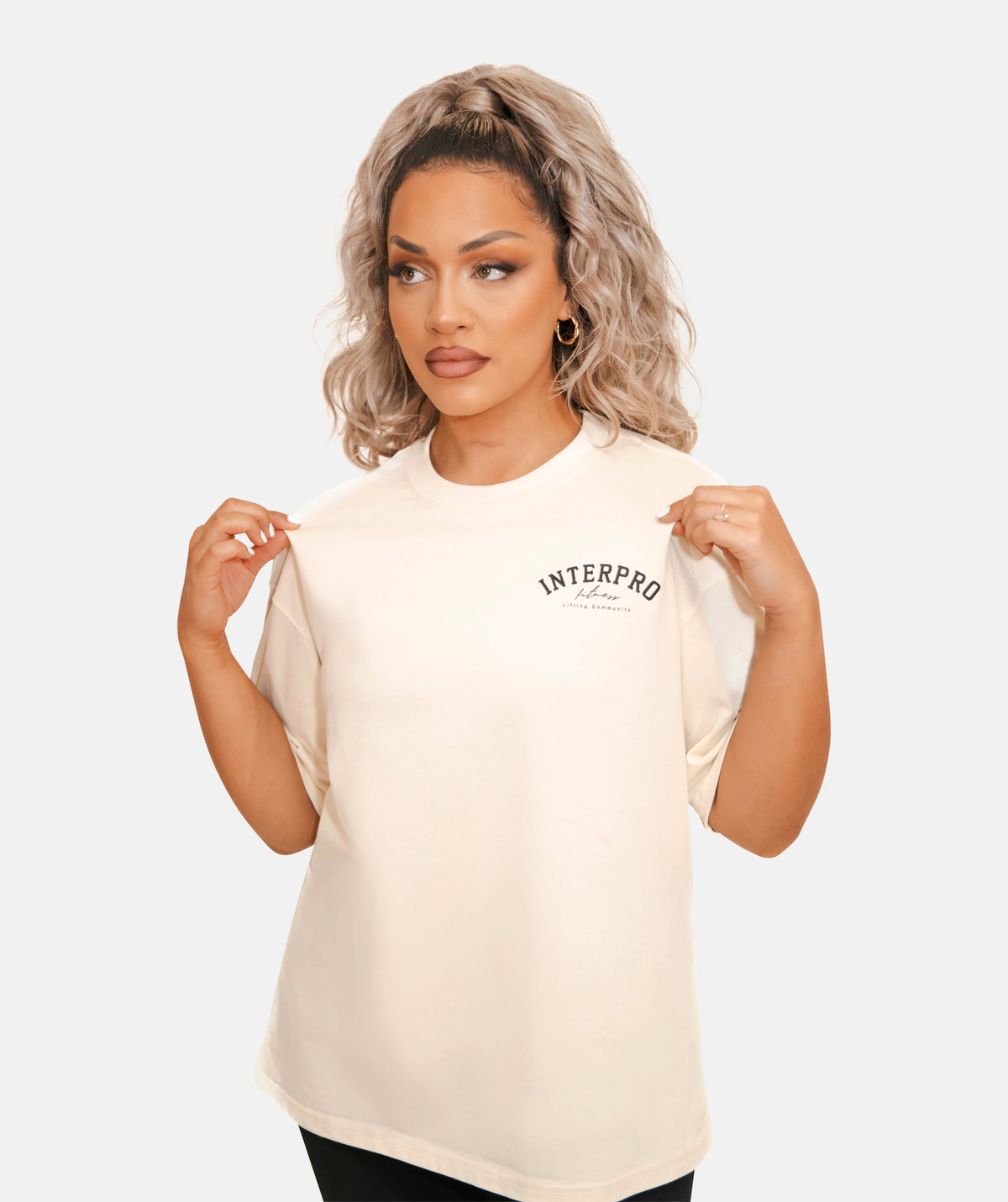 white oversized T-shirt