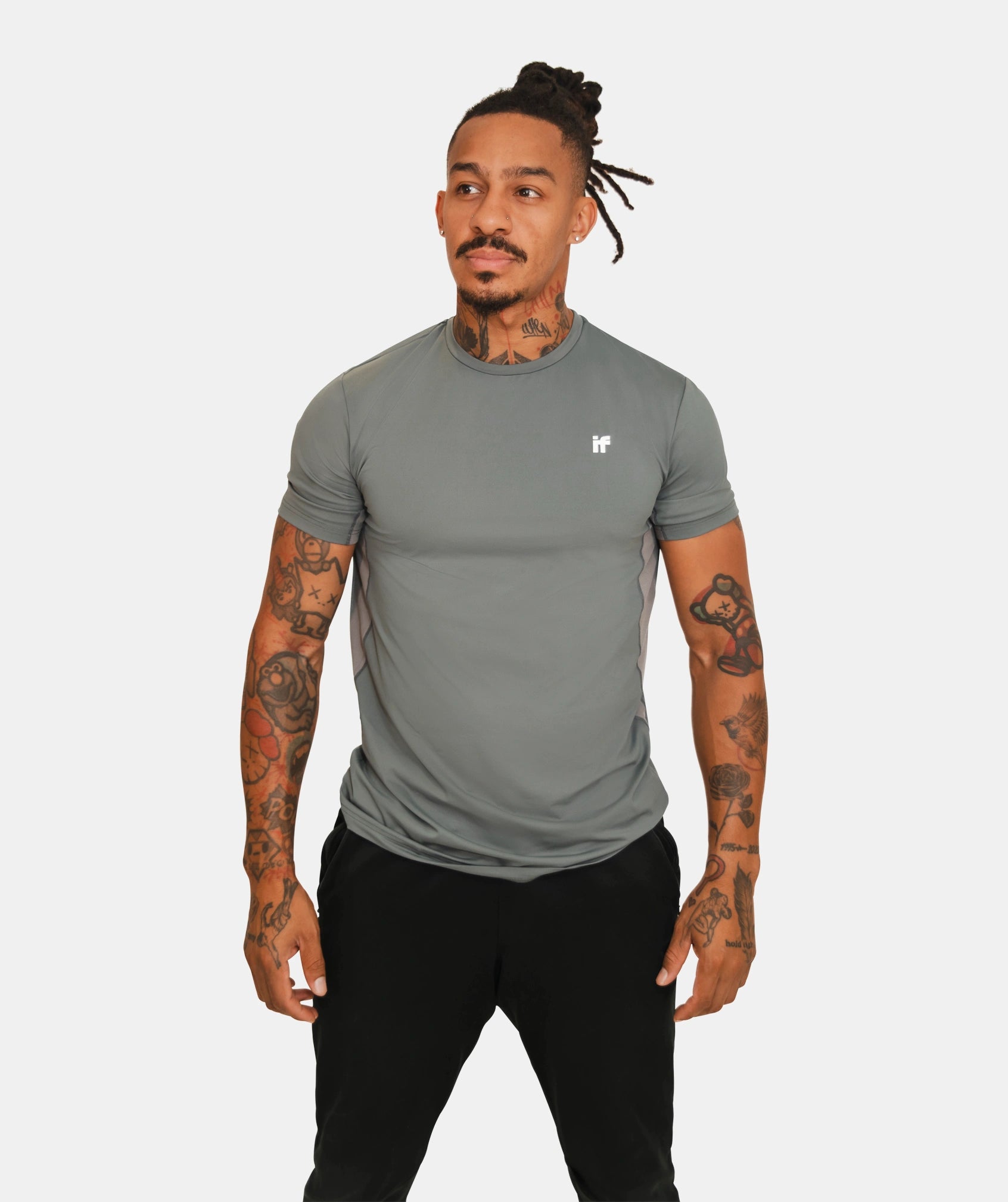 Men's Breathable T Shirt - Grey