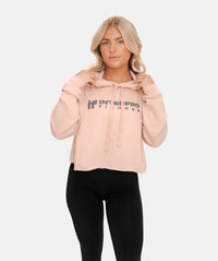 Women's Cropped Hoodie - Peach