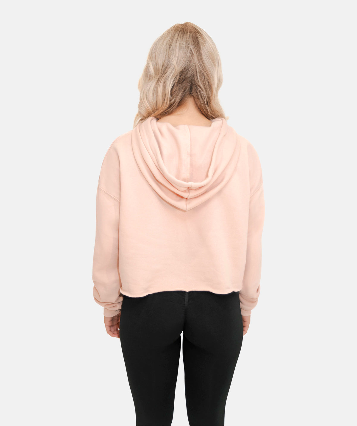 Women’s cropped pink hoodie
