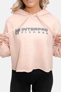 Women's Cropped Hoodie - Peach