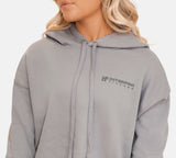 Women's Cropped Hoodie - Grey