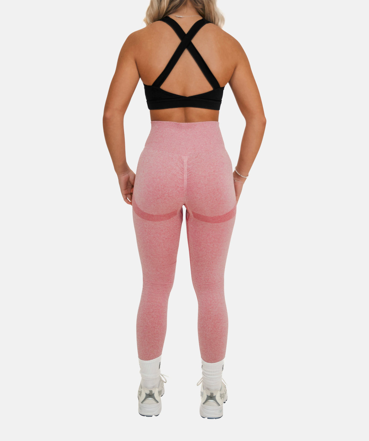 Pink seamless workout leggings