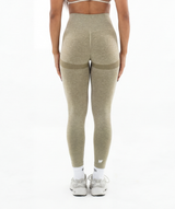 Rear view of interpro Fitness womens green gym leggings