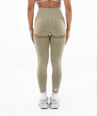 Rear view of interpro Fitness womens green gym leggings