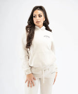 Women's Pullover Gym Hoodie - Creme