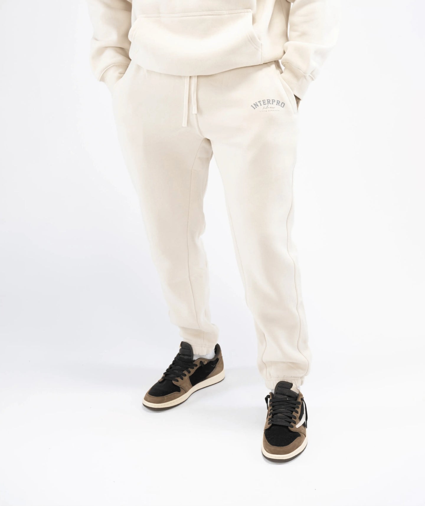 Men's Regular Fit Joggers - Creme
