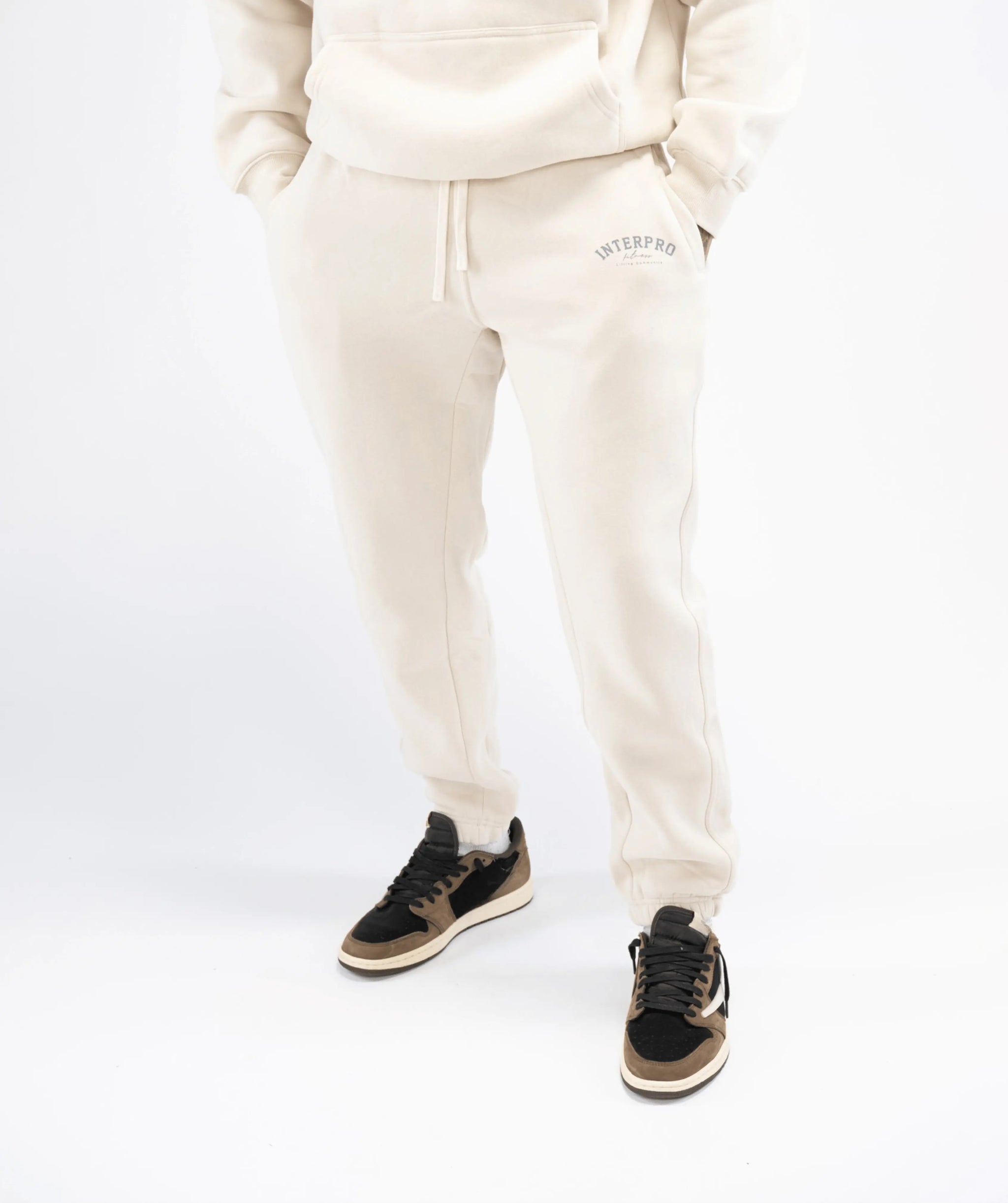 Men's Regular Fit Joggers - Creme