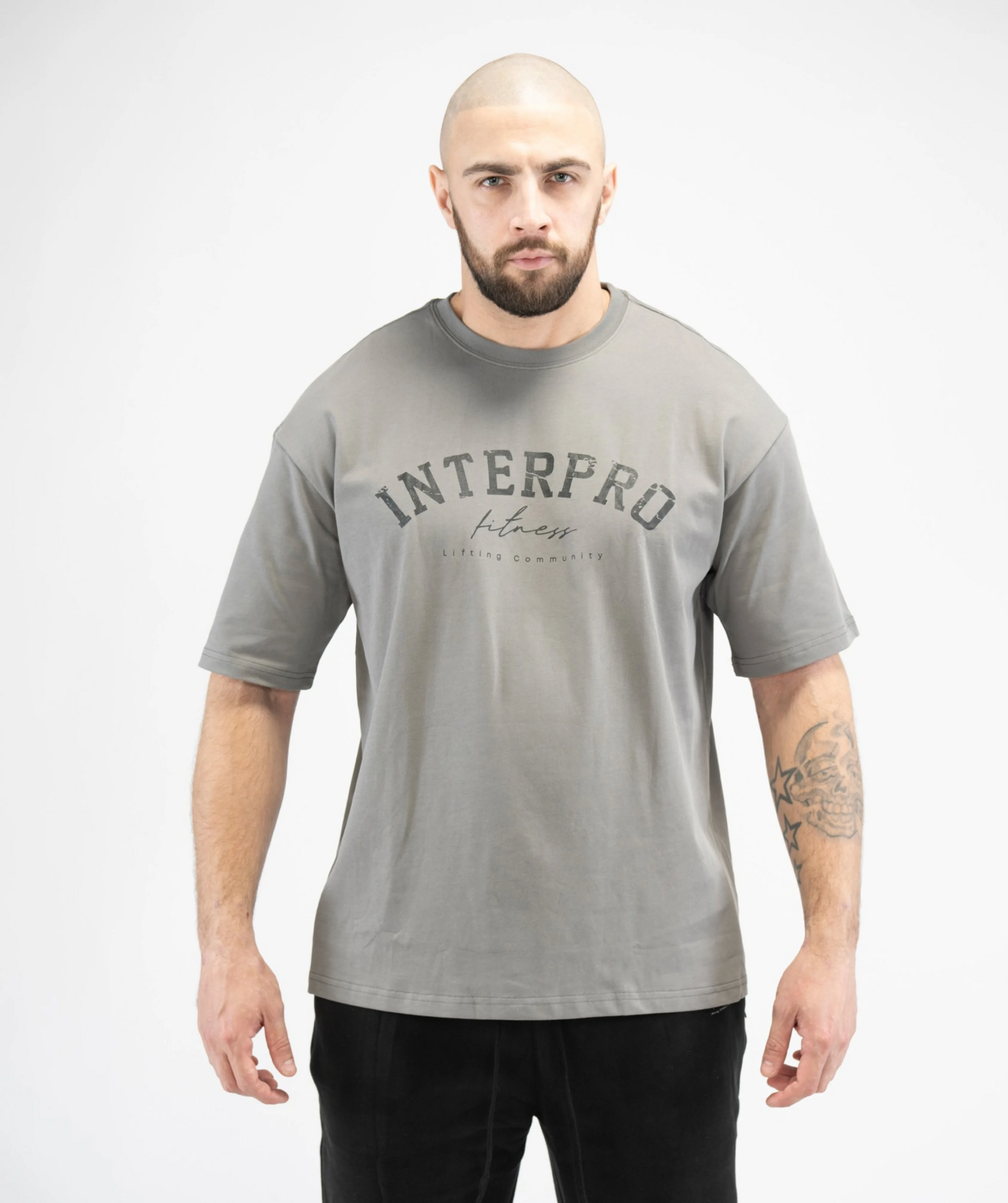 Men's Oversized Gym T Shirt - Grey