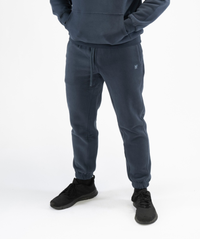 Interpro Fitness Men’s Regular Fit Gym Joggers in Navy Blue, front view showing classic athletic silhouette.