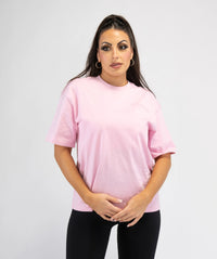 Women's Oversized Gym T Shirt - Soft Pink