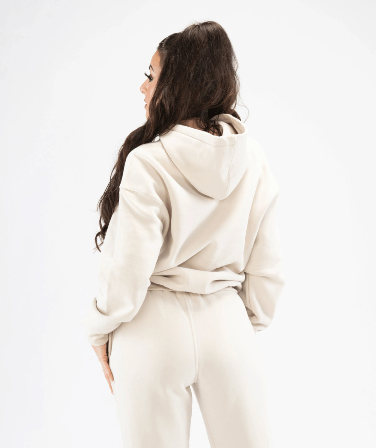 Women's Pullover Gym Hoodie - Creme