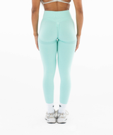 Interpro Fitness women’s green gym leggings side profile stretch fabric