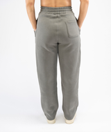 Womens grey straight leg Interpro Fitness joggers back view