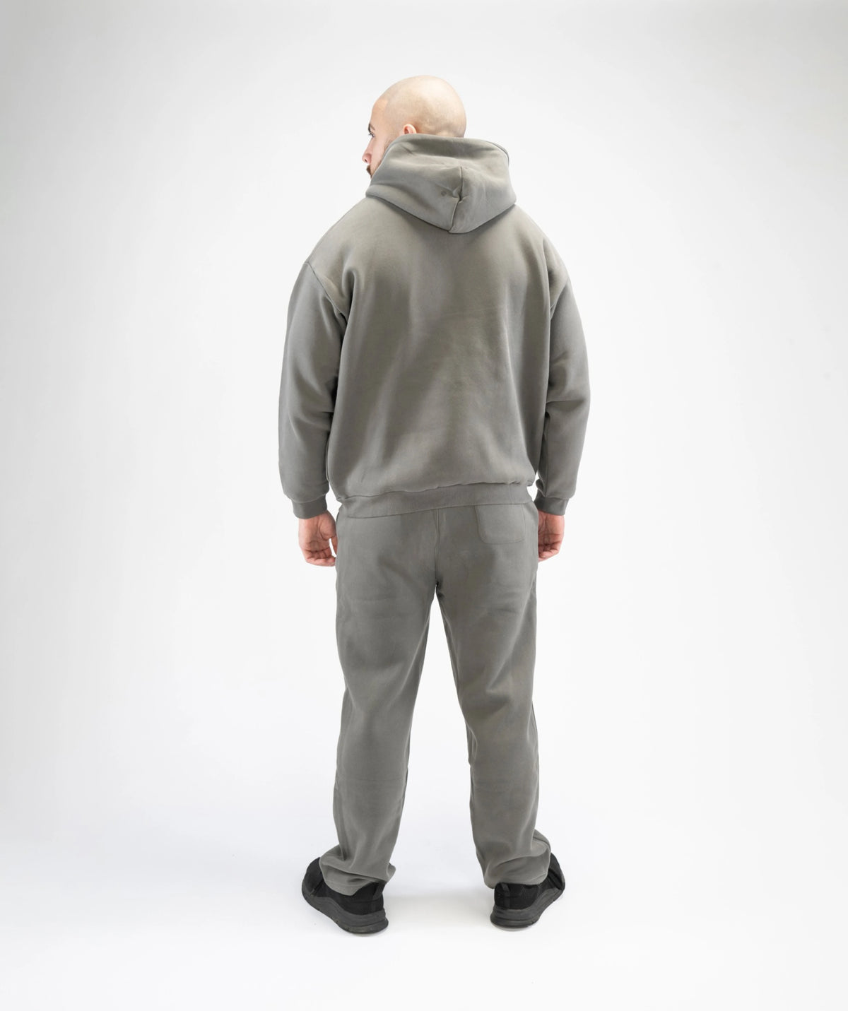 Interpro Grey Oversized Straight Leg Mens Joggers