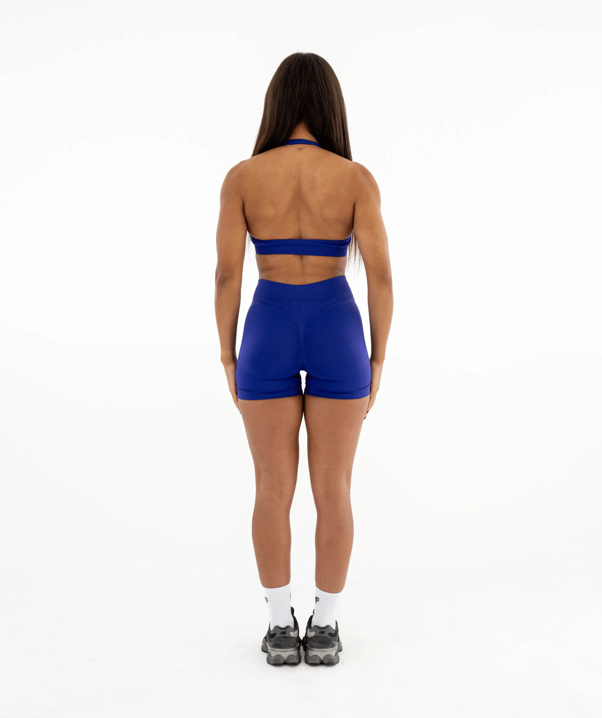 Person wearing a blue sports outfit 
