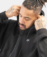 Men's Zip Up Hoodie - Black