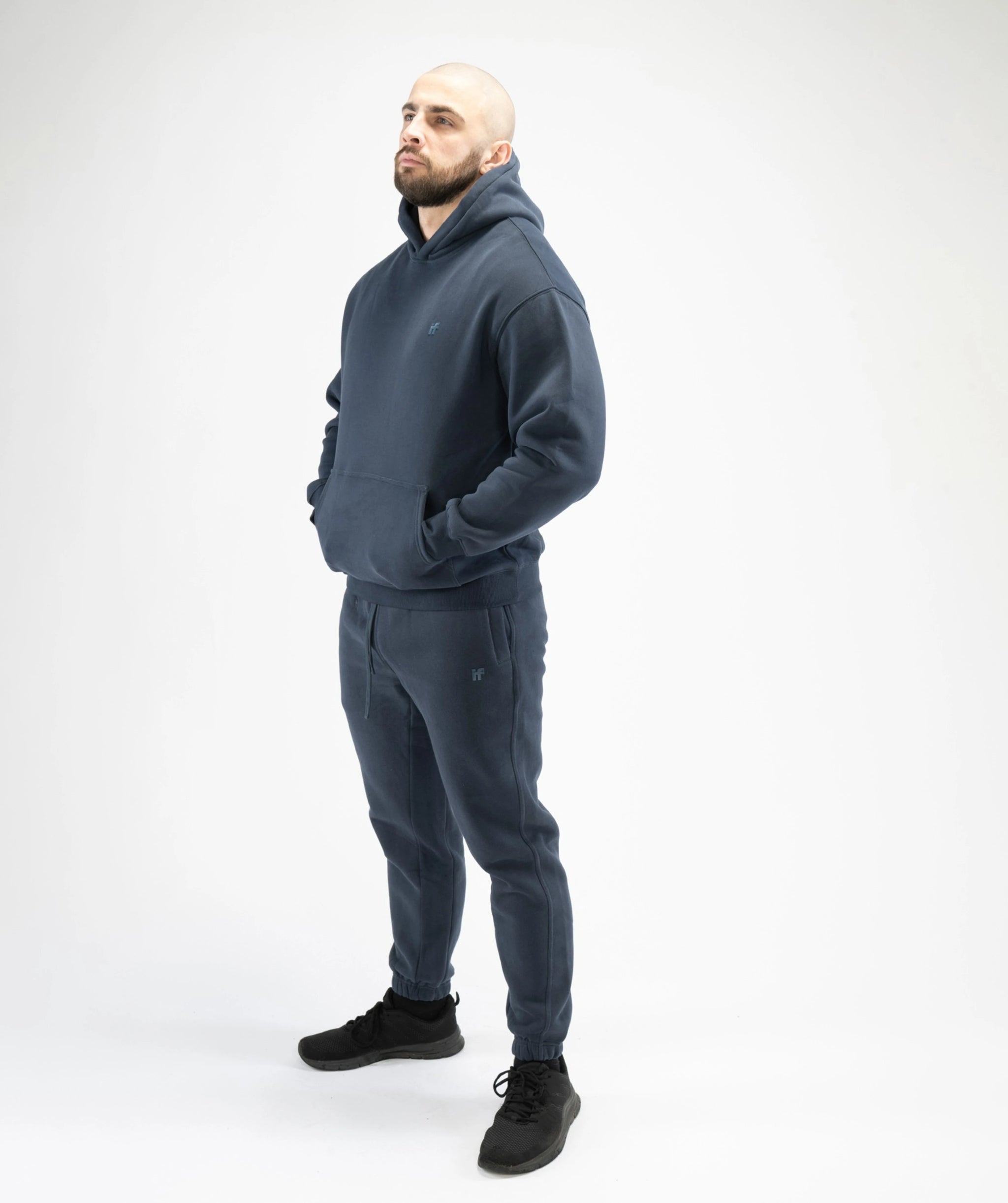 Mens Pull Over Hoodie - Navy Blue